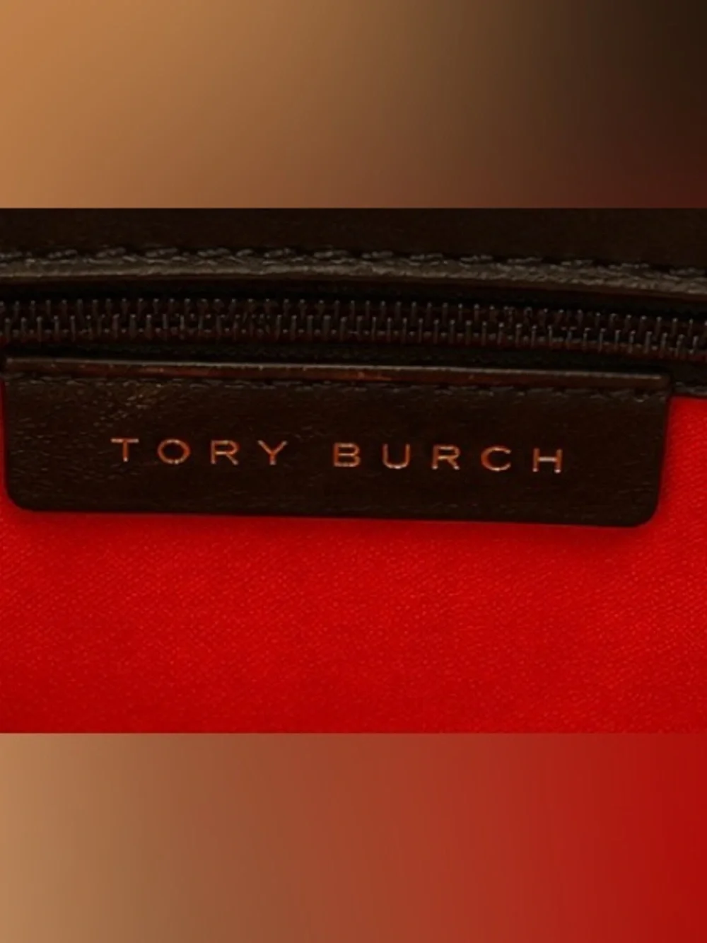 Tory Burch Dark Navy Leather Zip Tote (like new!)